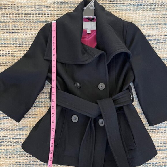 Old Navy Black Wool Pea Coat Jacket XS - Picture 1 of 16